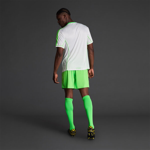 Tricou sport Musai Afiki, Alb / Verde Fluo - imagine 3
