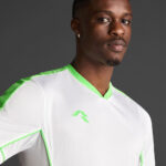 Tricou sport Musai Afiki, Alb / Verde Fluo - imagine 4