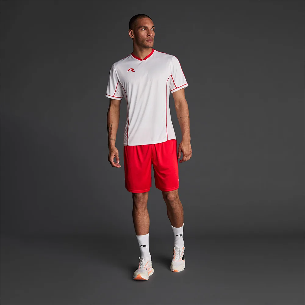 Tricou sport Musai Afiki, Alb / Rosu - imagine 1