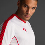 Tricou sport Musai Afiki, Alb / Rosu - imagine 4