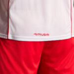 Tricou sport Musai Afiki, Alb / Rosu - imagine 5