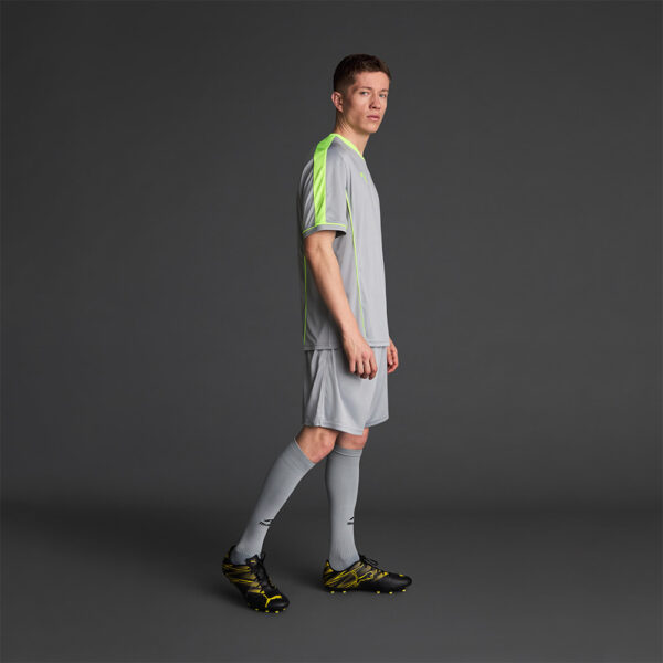 Tricou sport Musai Afiki, Gri deschis / Galben Fluo - imagine 2