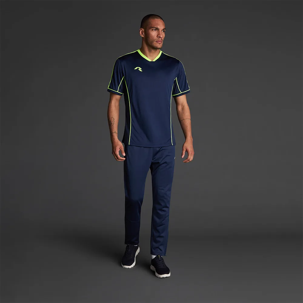 Tricou sport Musai Afiki, Bleumarin / Galben Fluo - imagine 1