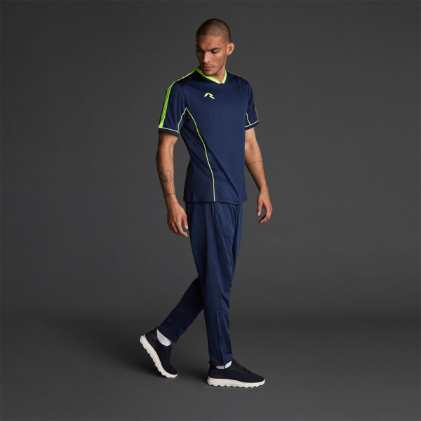 Tricou sport Musai Afiki, Bleumarin / Galben Fluo - imagine 2