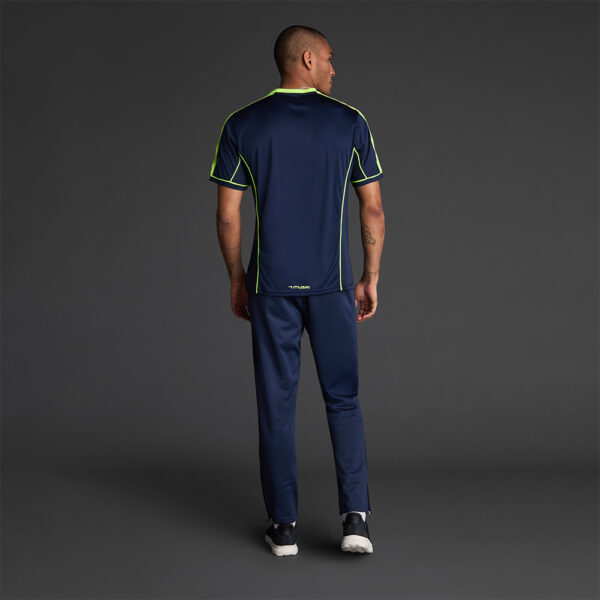 Tricou sport Musai Afiki, Bleumarin / Galben Fluo - imagine 3