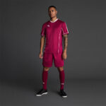 Tricou sport Musai Afiki, Visiniu / Alb