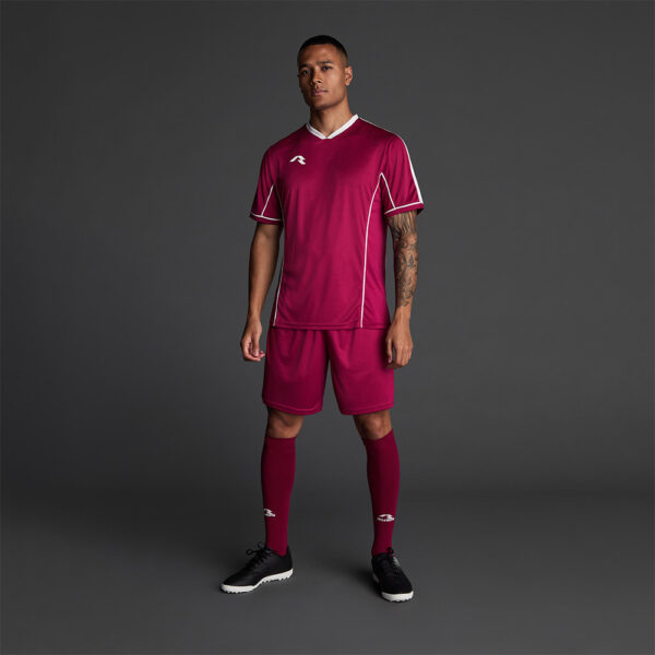 0104_6401_1_1 Tricou sport Musai Afiki, Visiniu / Alb - imagine 1