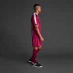 Tricou sport Musai Afiki, Visiniu / Alb - imagine 2