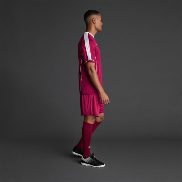 Tricou sport Musai Afiki, Visiniu / Alb - imagine 2