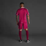 Tricou sport Musai Afiki, Visiniu / Alb - imagine 3