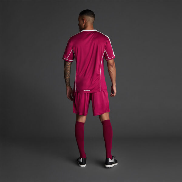 Tricou sport Musai Afiki, Visiniu / Alb - imagine 3