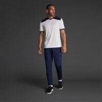 Tricou sport Musai Ishi, Alb / Bleumarin