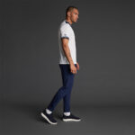 Tricou sport Musai Ishi, Alb / Bleumarin - imagine 2