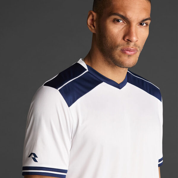 Tricou sport Musai Ishi, Alb / Bleumarin - imagine 4