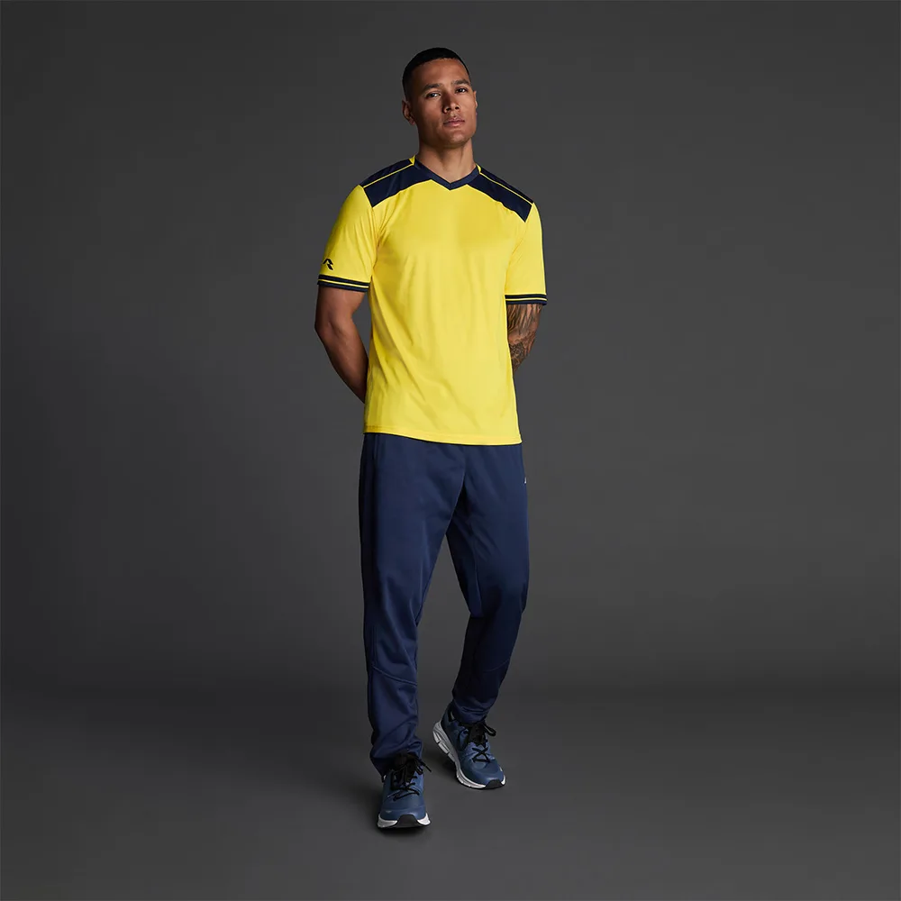 Tricou sport Musai Ishi, Galben / Bleumarin - imagine 1