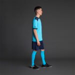 Tricou sport Musai Ishi, Turcoaz Fluo / Bleumarin - imagine 2