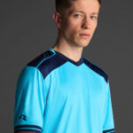 Tricou sport Musai Ishi, Turcoaz Fluo / Bleumarin - imagine 4