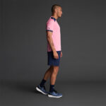 Tricou sport Musai Ishi, Roz / Bleumarin - imagine 2