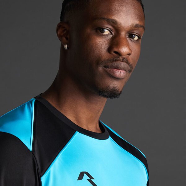 Bluza sport Musai Wata, Turcoaz Fluo / Negru - imagine 4