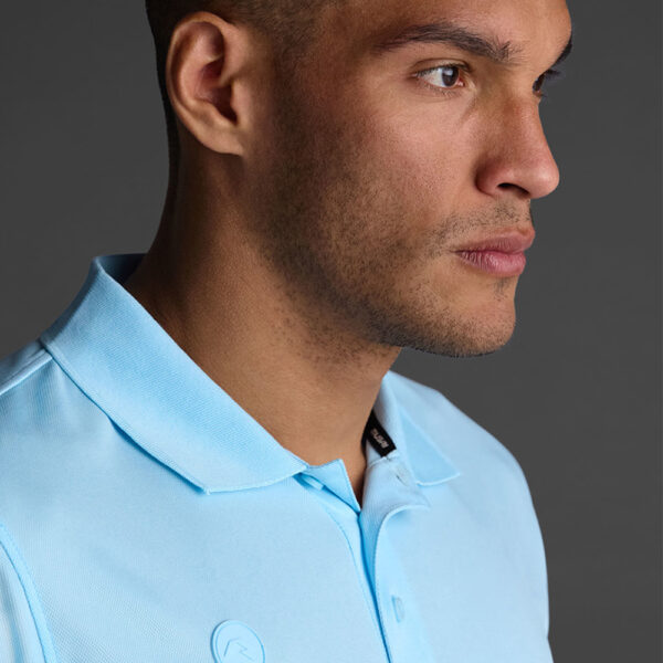 Tricou polo Musai Rangi, Albastru Sky - imagine 4