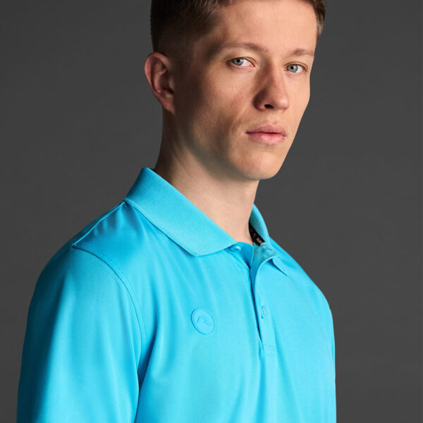 Tricou polo Musai Rangi, Turcoaz Fluo - imagine 4