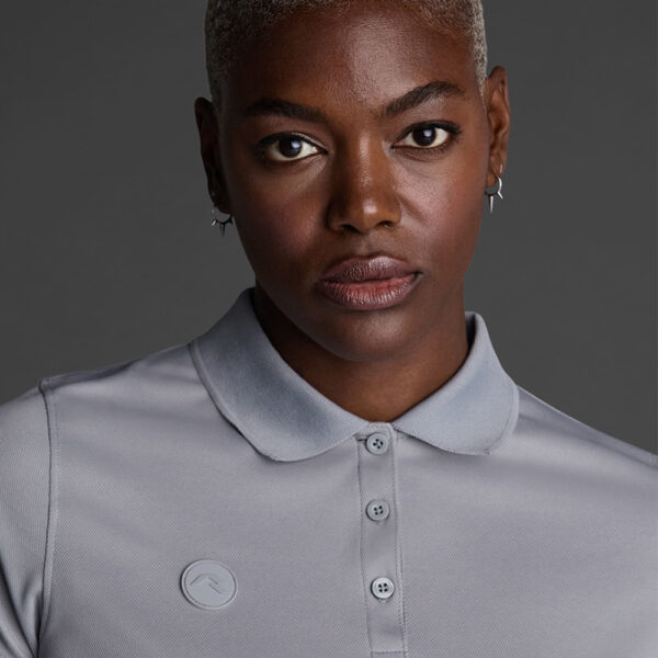 Tricou polo dama Musai Rangi, Gri deschis - imagine 4