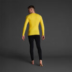 Bluza elastica Musai Joto, Galben - imagine 3