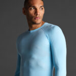 Bluza elastica Musai Joto, Albastru Sky - imagine 4