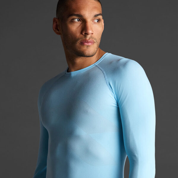 Bluza elastica Musai Joto, Albastru Sky - imagine 4