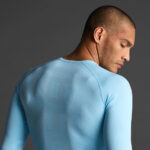 Bluza elastica Musai Joto, Albastru Sky - imagine 5