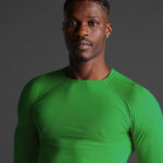 Bluza elastica Musai Joto, Verde - imagine 4