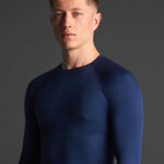 Bluza elastica Musai Joto, Bleumarin - imagine 4