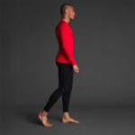 Bluza elastica Musai Joto, Rosu - imagine 2