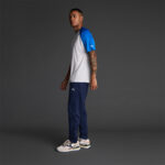 Tricou sport Musai Ubora II, Alb / Albastru Royal - imagine 2