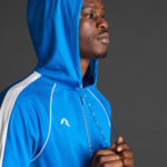 Bluza trening Musai Afiki, Albastru Royal / Alb - imagine 4