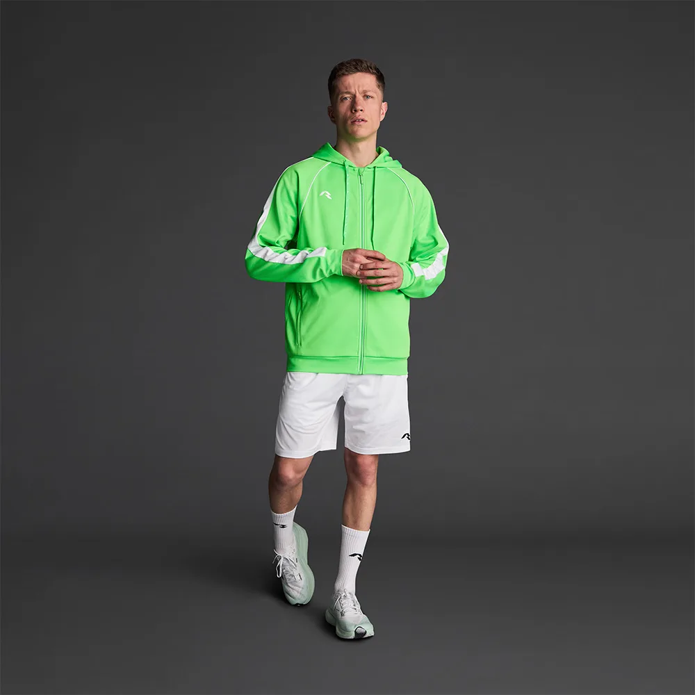 Bluza trening Musai Afiki, Verde Fluo / Alb - imagine 1