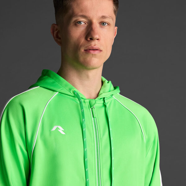 Bluza trening Musai Afiki, Verde Fluo / Alb - imagine 4