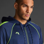 Bluza trening Musai Afiki, Bleumarin / Galben Fluo - imagine 4