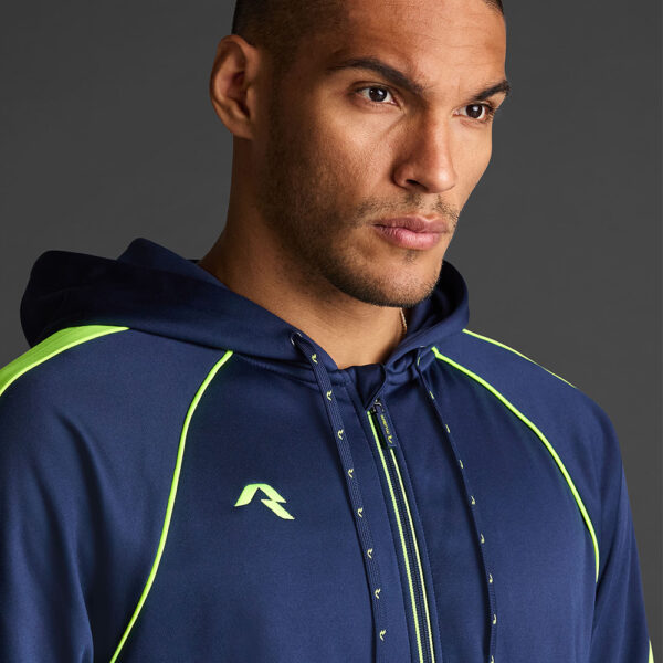 Bluza trening Musai Afiki, Bleumarin / Galben Fluo - imagine 4