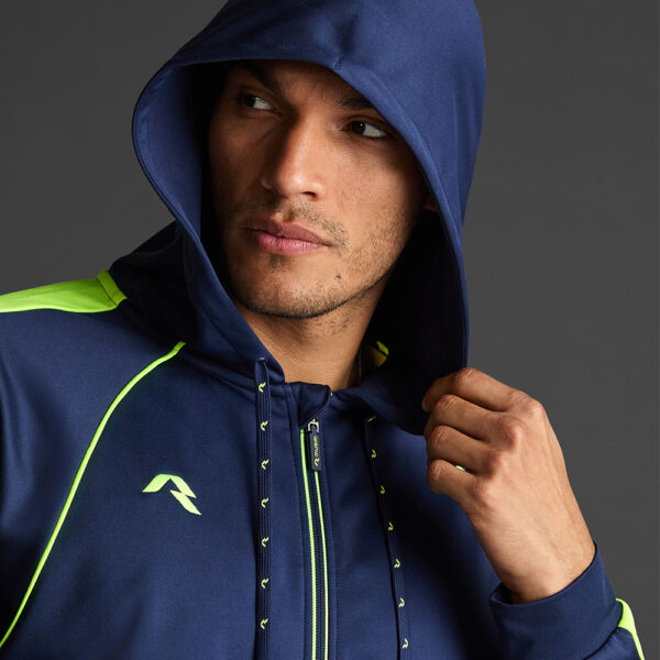 Bluza trening Musai Afiki, Bleumarin / Galben Fluo - imagine 5