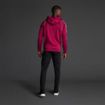 Bluza trening Musai Afiki, Visiniu / Alb - imagine 3