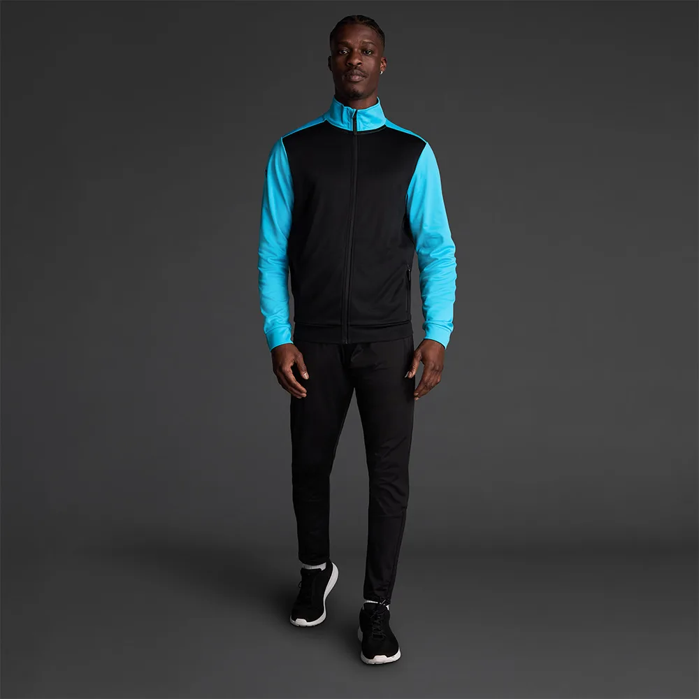 Bluza trening Musai Saba, Negru / Turcoaz Fluo - imagine 1