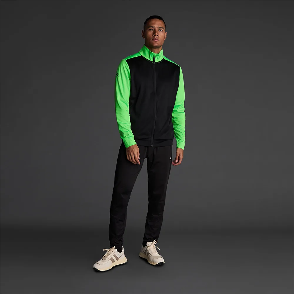 Bluza trening Musai Saba, Negru / Verde Fluo - imagine 1