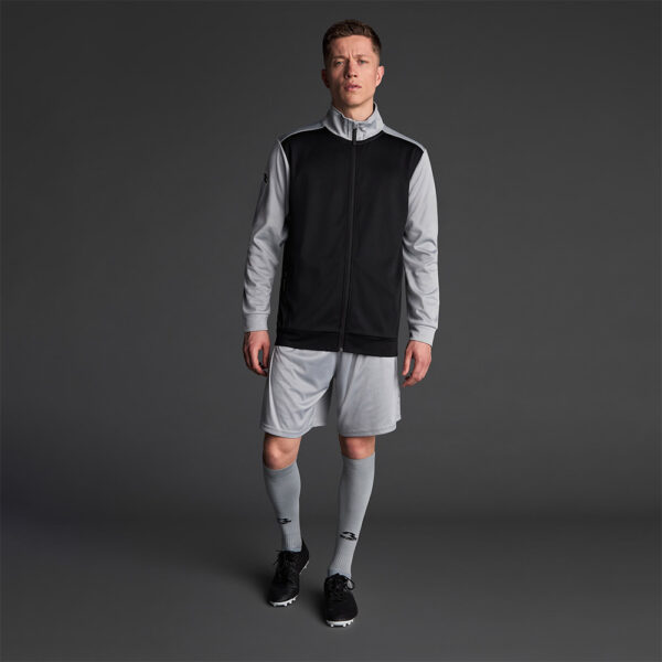 0303_02258_1_1 Bluza trening Musai Saba, Negru / Gri deschis - imagine 1