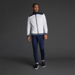 Bluza trening Musai Ishi, Alb / Bleumarin