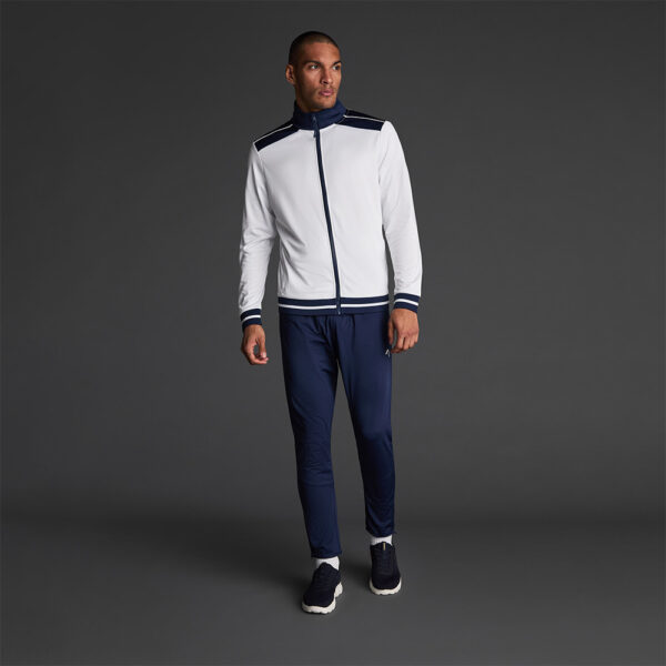 0304_0155_1_1 Bluza trening Musai Ishi, Alb / Bleumarin - imagine 1