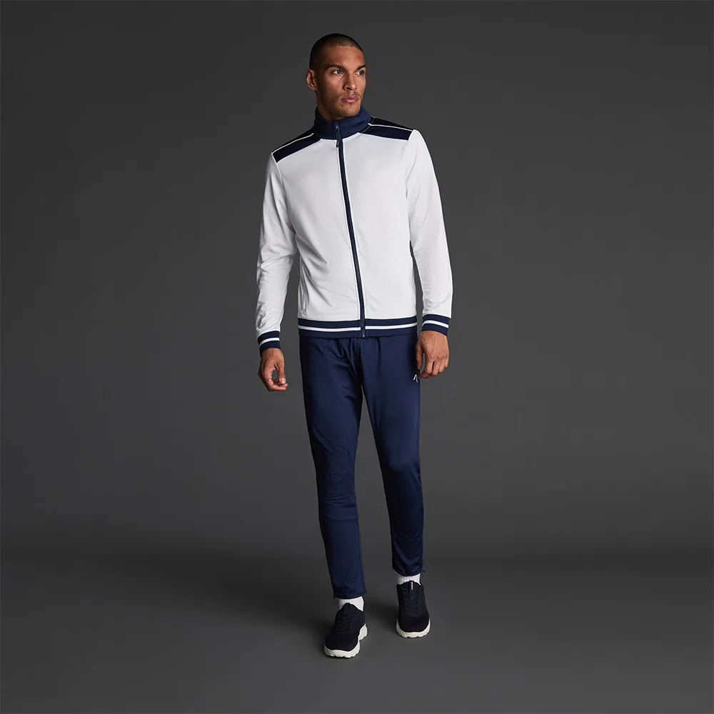 Bluza trening Musai Ishi, Alb / Bleumarin - imagine 1