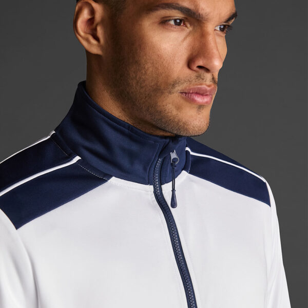 Bluza trening Musai Ishi, Alb / Bleumarin - imagine 4