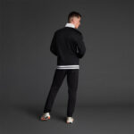 Bluza trening Musai Ishi, Negru / Alb - imagine 3