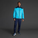 Bluza trening Musai Ishi, Turcoaz Fluo / Bleumarin